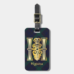 Medieval Botanical Decorative Capital H Luggage Tag