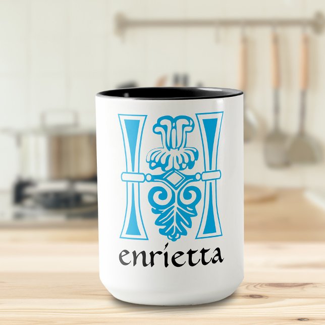 Medieval Botanical Decorative Capital H Mug (Creator Uploaded)