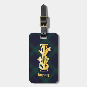 Medieval Botanical Decorative Capital I Luggage Tag