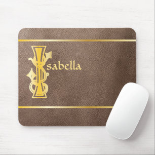 Medieval Botanical Decorative Capital I Mouse Pad