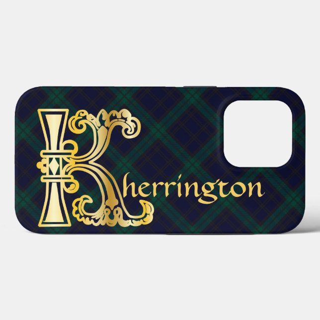 Medieval Botanical Decorative Capital K Case-Mate iPhone Case (Back (Horizontal))