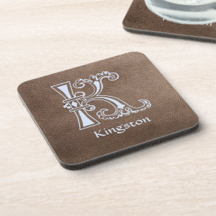Medieval Botanical Decorative Capital K Coaster