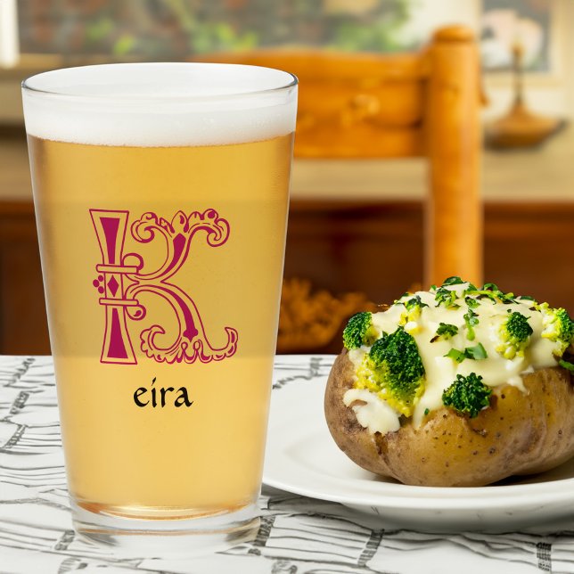 Medieval Botanical Decorative Capital K  Glass (Creator Uploaded)