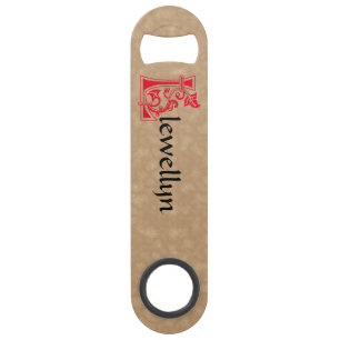 Medieval Botanical Decorative Capital L Bar Key