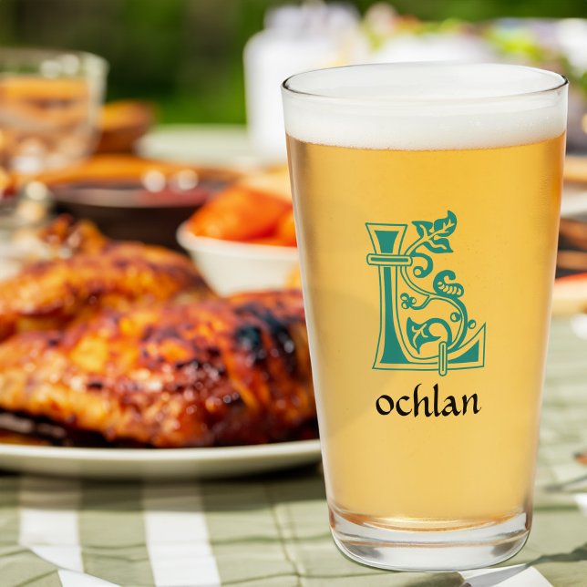 Medieval Botanical Decorative Capital L Glass (Creator Uploaded)