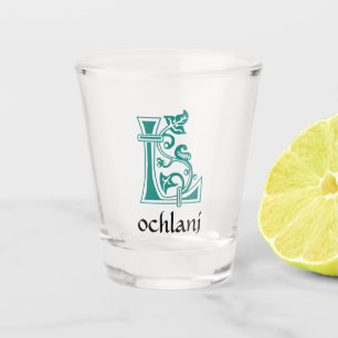 Medieval Botanical Decorative Capital L Shot Glass