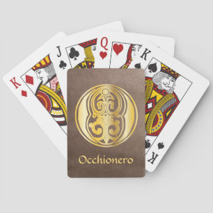 Medieval Botanical Decorative Capital O Playing Cards