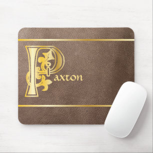 Medieval Botanical Decorative Capital P Mouse Pad