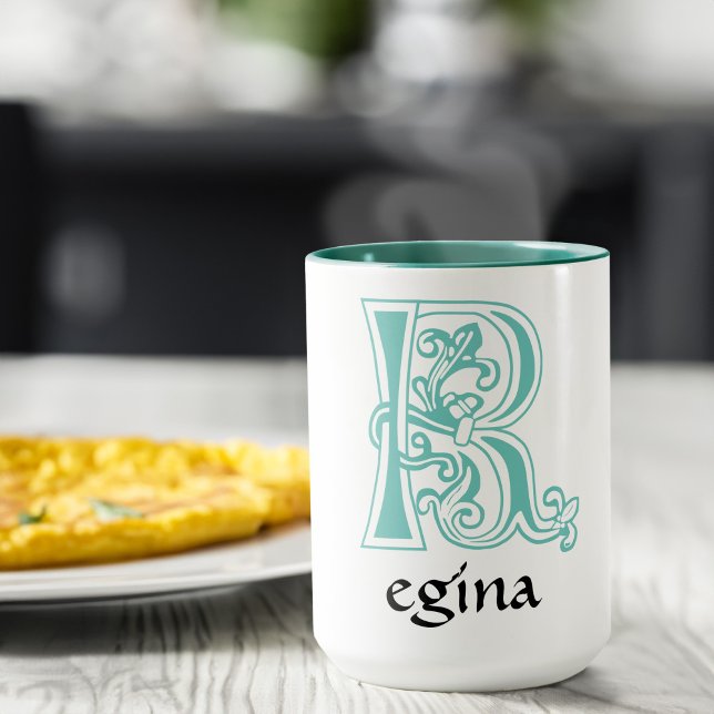 Medieval Botanical Decorative Capital R Mug (Creator Uploaded)