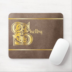 Medieval Botanical Decorative Capital S Mouse Pad