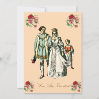 Medieval Bride And Groom Wedding Invites