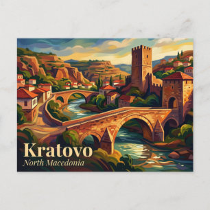 Medieval Bridges and Towers North Macedonia Postcard