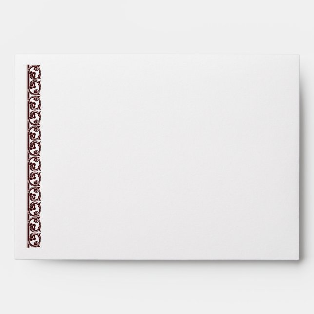 Medieval Brown Border Envelope Template (Front)
