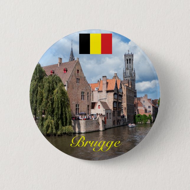 Medieval Brugge - Pro Photo 2 Inch Round Button (Front)
