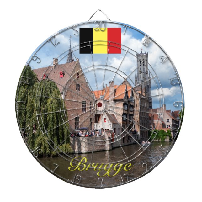 Medieval Brugge - Pro Photo Dartboard (Front)