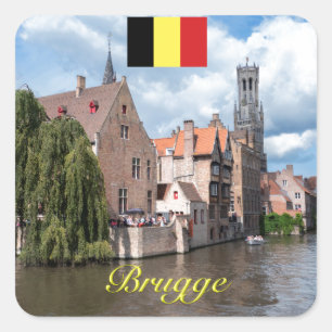 Medieval Brugge - Pro Photo Square Sticker
