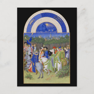 Medieval Calendar May Taurus & Gemini Postcard