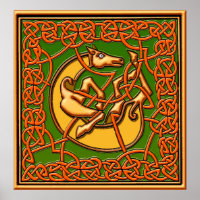 Medieval Captive Horse in Celtic Knot Design