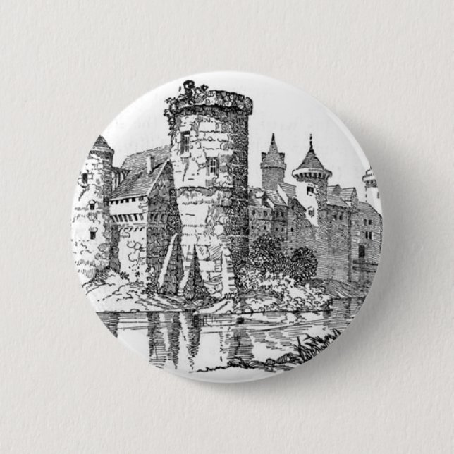 Medieval Castle 2 Inch Round Button (Front)