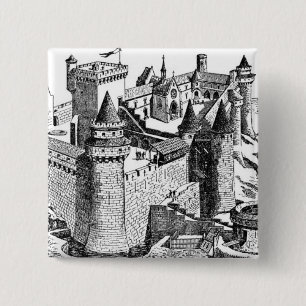 Medieval Castle 2 Inch Square Button