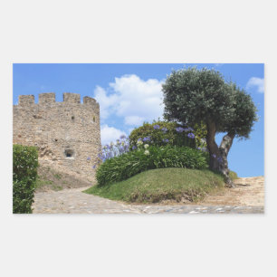 Medieval castle and an olive tree sticker