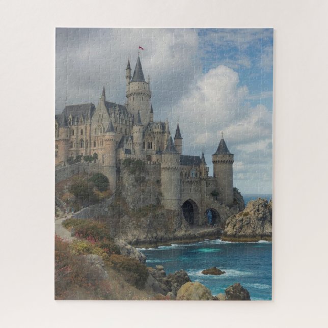 Medieval Castle by the Sea Jigsaw Puzzle (Vertical)