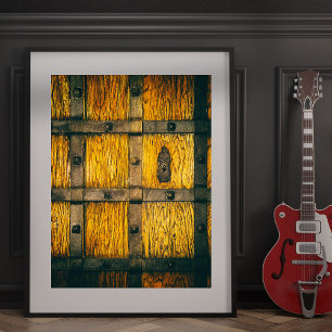 Medieval castle gate close-up. photo print