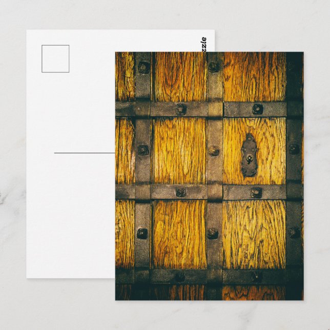 Medieval castle gate close-up. postcard (Front/Back)