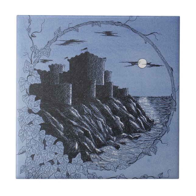 Medieval Castle In Blue Tile (Front)