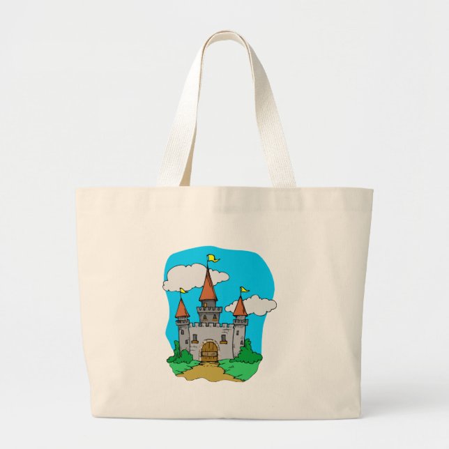 Medieval Castle Large Tote Bag (Front)