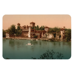 Medieval Castle Market Town, Turin, Italy Magnet
