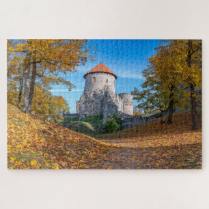Medieval castle surrounded by forest jigsaw puzzle