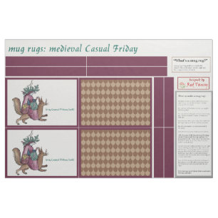 Medieval "Casual Friday" DIY Mug Rugs Fabric