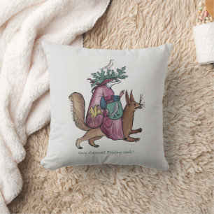 Medieval Casual Friday Throw Pillow