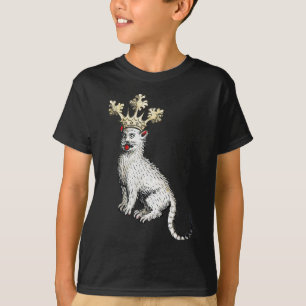 Medieval Cat King Antique Middle Ages Germany T-Shirt