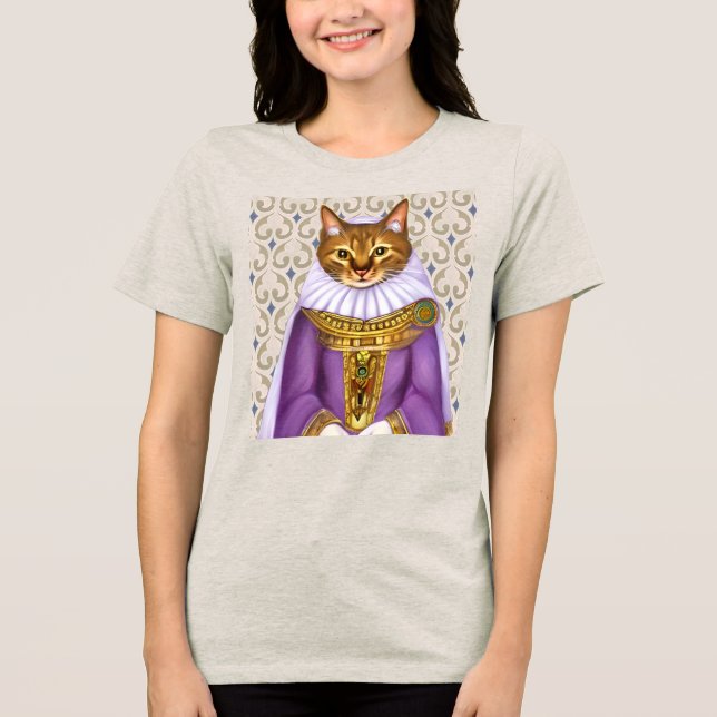 Medieval Cat Maiden Tri-Blend Shirt (Front)