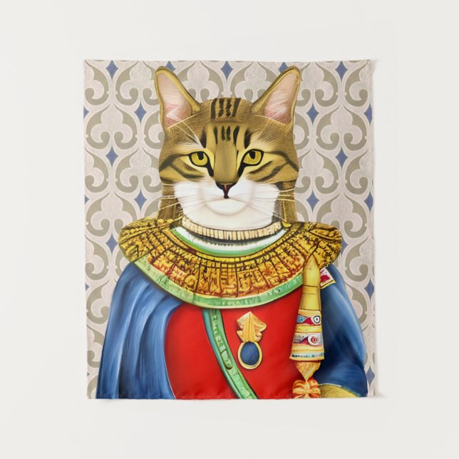 Medieval Cat Prince Tapestry (Front)