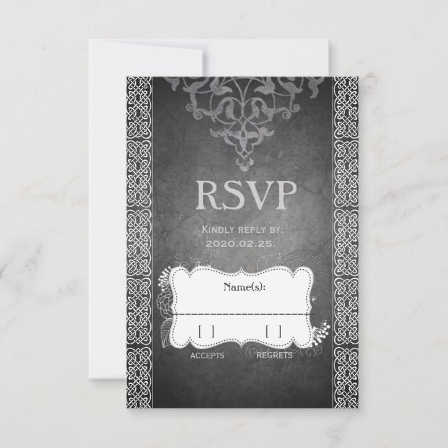 Medieval Celtic RSVP Card (Front)