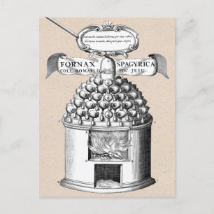 Medieval Chemistry to Create Herbal Medicine Postcard