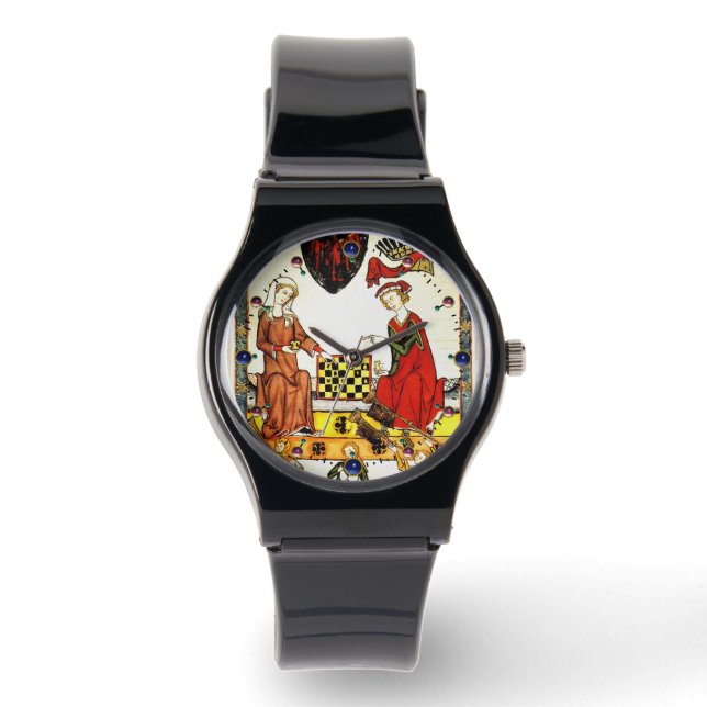 MEDIEVAL CHESS PLAYERS IN COURT  WATCH (Front)