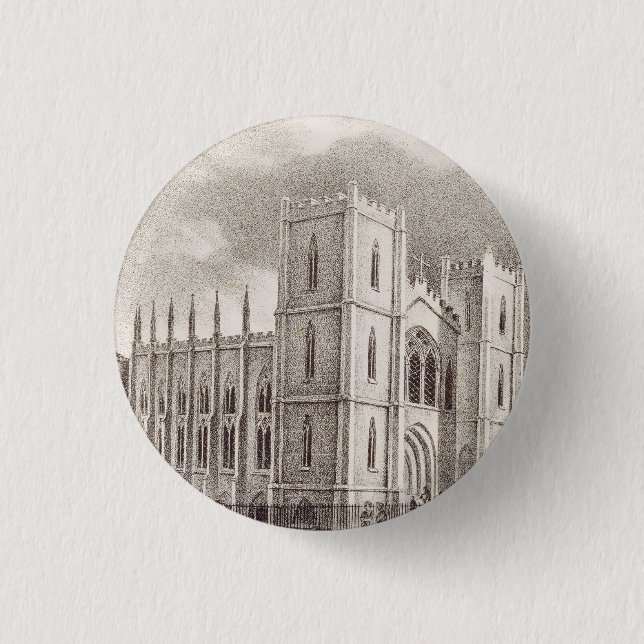 Medieval Christian Church 1 Inch Round Button (Front)