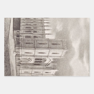Medieval Christian Church Wrapping Paper Sheet