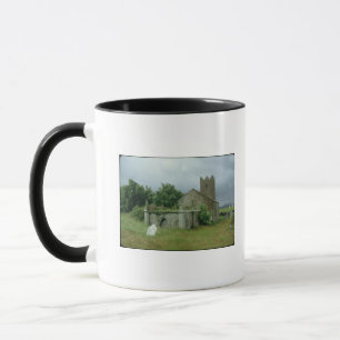 Medieval church and churchyard mug