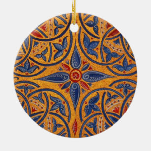 Medieval circles ceramic ornament