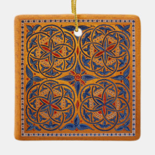 Medieval circles ceramic ornament