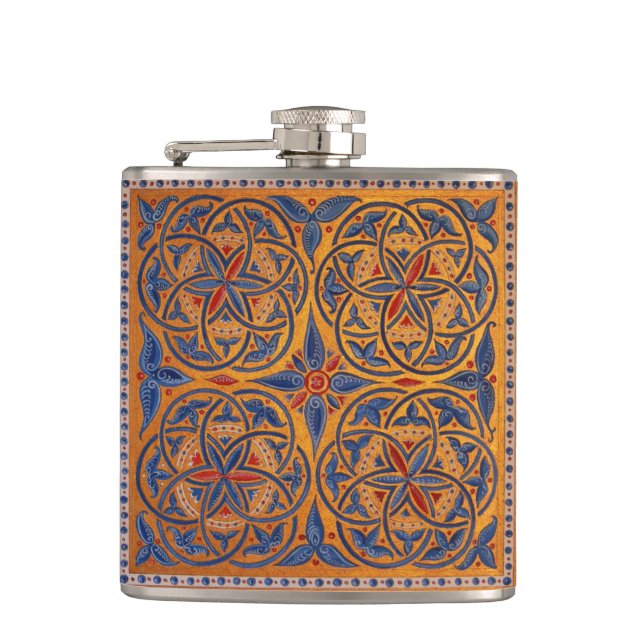 Medieval circles hip flask (Front)