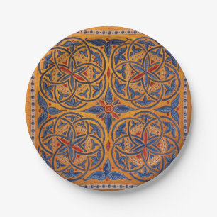 Medieval circles paper plate