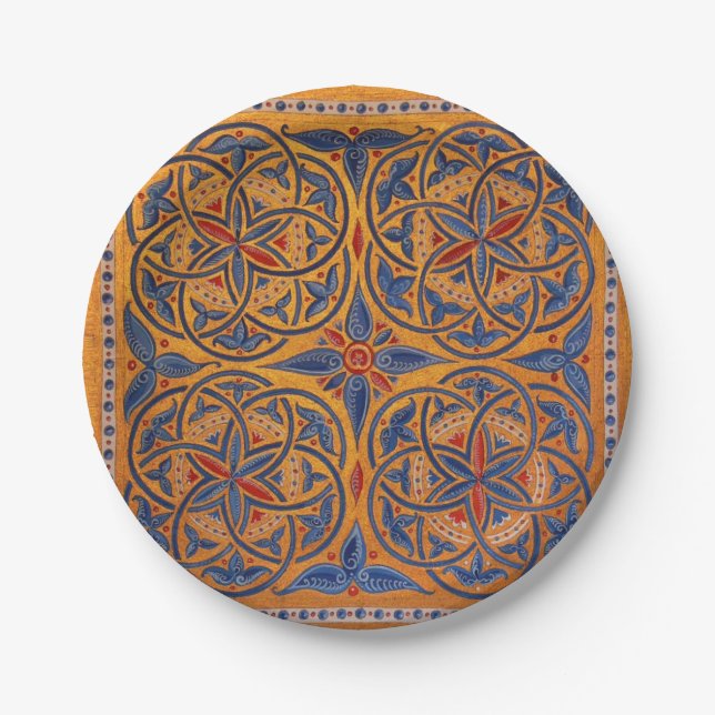 Medieval circles paper plate (Front)