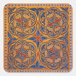 Medieval circles square sticker