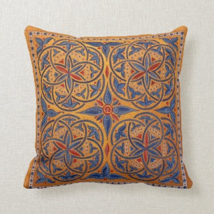 Medieval circles throw pillow